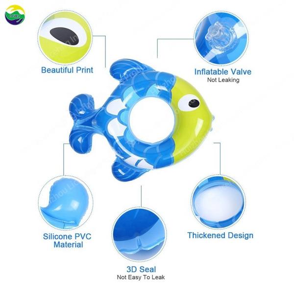 Quality 0.25mm Inflatable Outerdoor Pool Float Tube Fish Pool Toys Swimming Water Raft 8 for sale