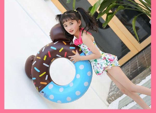 Quality Heavy Duty Children Inflatable Swimming Ring Baby Donut Swim Ring for sale