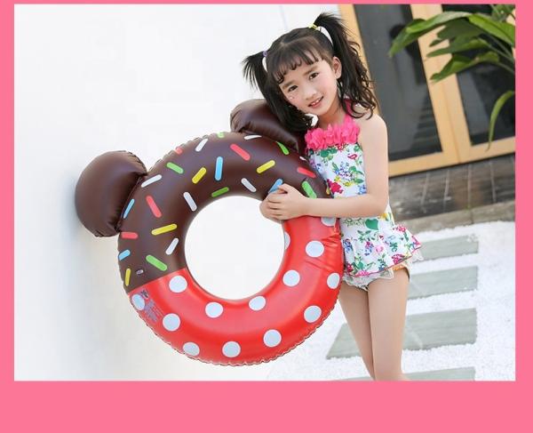 Quality Heavy Duty Children Inflatable Swimming Ring Baby Donut Swim Ring for sale