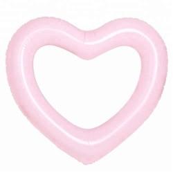 Quality Clear Feather PVC Inflatable Ring Pool Beach Party Heart Shaped Pool Float for sale