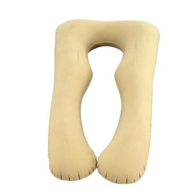 China LC Flocked PVC Soft Inflatable Pregnancy Pillows U Shaped Full Body Maternity Pillow Inflatable Pregnancy Pillows for Sleeping à venda