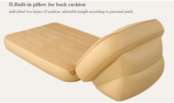 Quality Inflatable Flocked Blow Up Outdoor Furniture Double Side Air Bed Mattress 0.35mm for sale