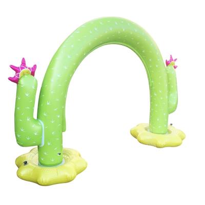 China Plastic Garden Inflatable Sprinkler Toy Arch Yard Inflatable Cactus Sprinkler for sale