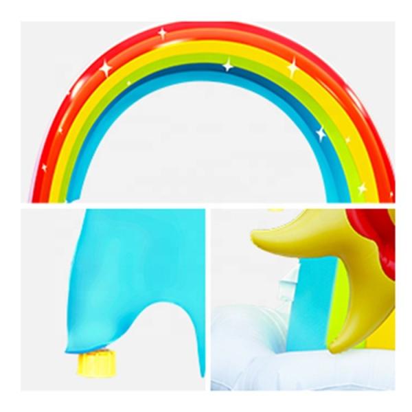 Quality PVC Home Inflatable Sprinkler Toy Rainbow Arch Sprinkler Toys With Detachable for sale