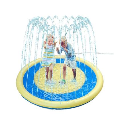China Soft Comfortable Bottom Sprinkler Play Mat Water Round Splash Pad Bubble Mat for sale