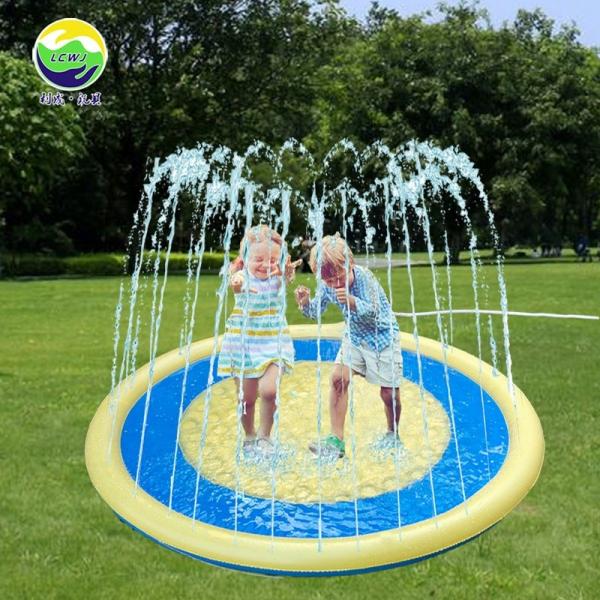 Quality Soft Comfortable Bottom Sprinkler Play Mat Water Round Splash Pad Bubble Mat for sale