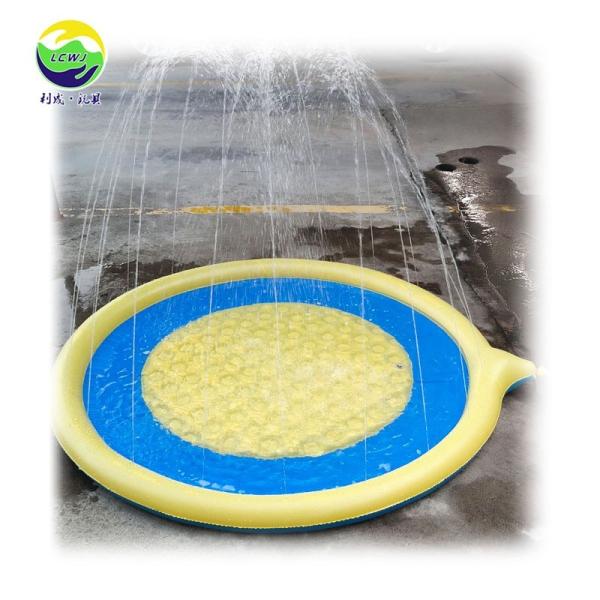 Quality Soft Comfortable Bottom Sprinkler Play Mat Water Round Splash Pad Bubble Mat for sale