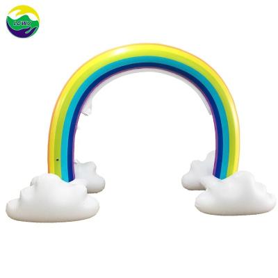 China Yard Summer Inflatable Sprinkler Toy Magical Rainbow Sprinkler Inflatable 6 Feet for sale