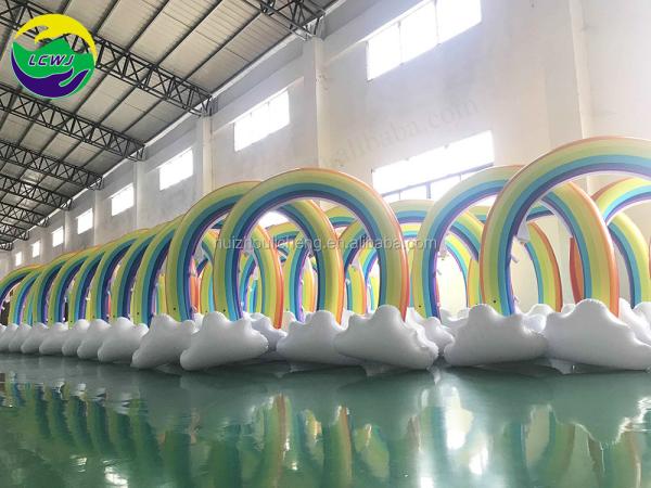 Quality Yard Summer Inflatable Sprinkler Toy Magical Rainbow Sprinkler Inflatable 6 Feet for sale