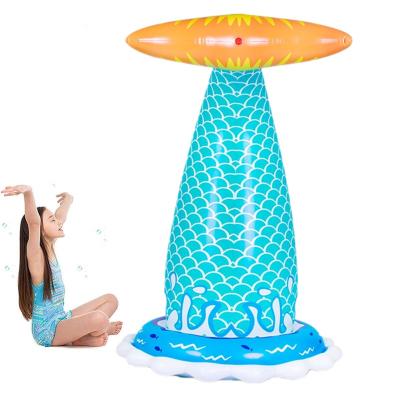 China LC Huge Inflatable Mermaid Tail Sprinkler | Premium Thick Eco-Friendly PVC | Sprays Water from Tail | 6' à venda