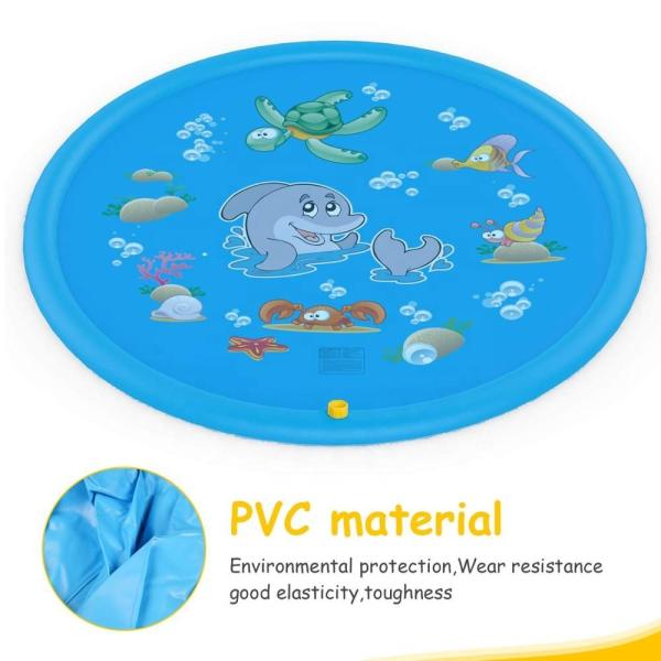 Quality 68in Inflatable Sprinkler Toy Customized Water Sprinkler Pool Mat For Outdoor for sale
