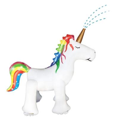 China Ginormous Inflatable Sprinkler Toy Unicorn Shaped Outdoor Sprinkler Toys For Kids for sale