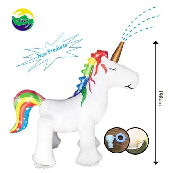 Quality Ginormous Inflatable Sprinkler Toy Unicorn Shaped Outdoor Sprinkler Toys For for sale