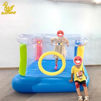 China 120cm 160cm Transparent Inflatable Jumping Castle Bouncy Ball House With Bells for sale