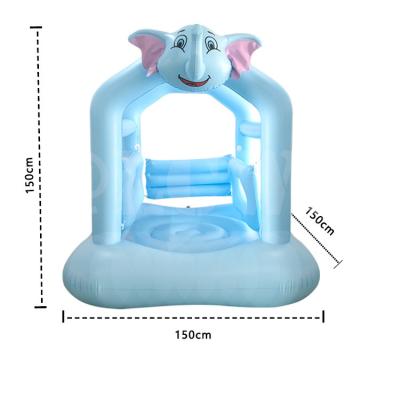 China Blue Elephant Outdoor Inflatable Toy 150cm Inflatable Bouncer House For Jumping for sale