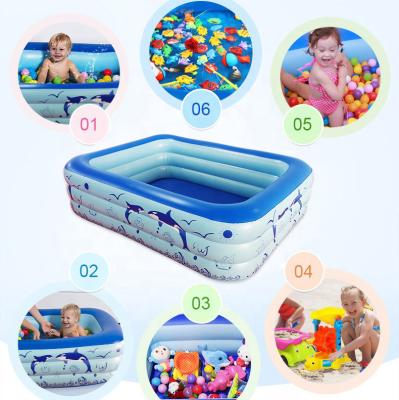 China Inflatable Packyard Outdoor Inflatable Plastic Paddling Pool 180CM 200CM for sale