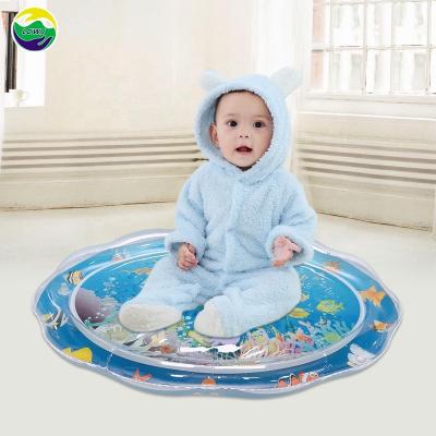 China Unisex PVC Infant Water Toy Educational Inflatable Tummy Time Water Play Mat for sale