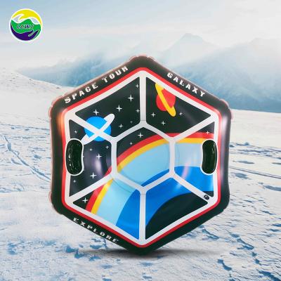 China Custom HexagonaL Inflatable Snow Toys Rubber Snow Tube For Skiing Sled for sale