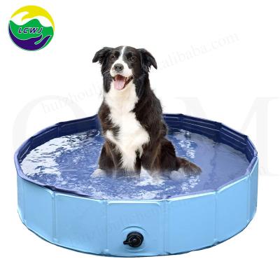China PVC Plastic Foldable Pet Pool Dog Pool Tub Swimming Pool Bathing Tub for sale