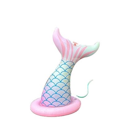 China LC Mermaid Water Toys For Boys Girls Summer Outdoor Game Backyard Blow Up Spray Toy Inflatable Water Sprinkler For Kids à venda