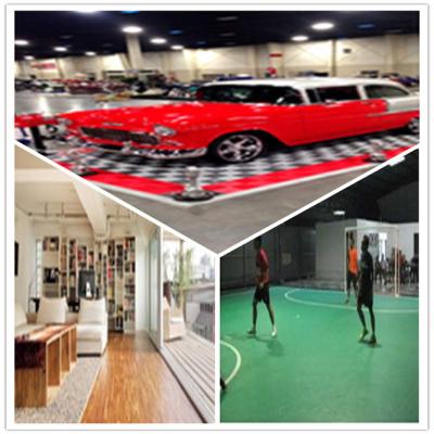 China Guangzhou Fireproof PVC floor/exhibitions Floor/gym floor/sport floor /Interlocking Floor for sale