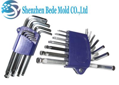 China Plated Hand Tool Hexagon Key Wrench Set 9pc Standard 58~61° Hardness for sale
