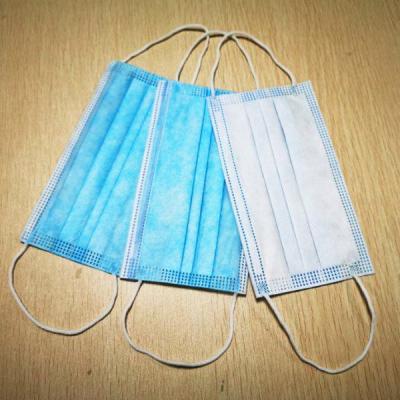 China CE approved Disposable 3 Layer Non-woven Fabric Face Mask one time use for sale