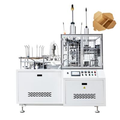 China Full Automatic Square Kraft Paper Lunch Box Making Machine for sale