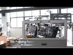 Double working station paper meal box forming machine speed 80-100 pcs each min introduction video
