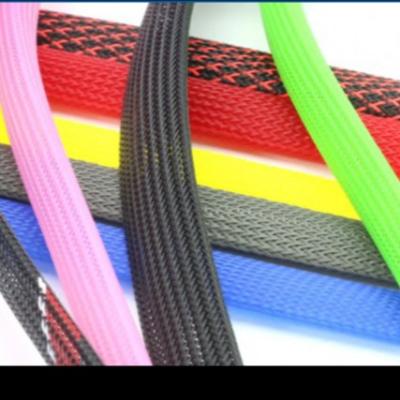 China 20x40m PET Cable Sleeve PE Expandable Braided Cable Sleeve for sale