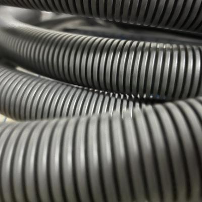 China 25mm Black Corrugated Drainage Pipe PP , 32mm Black Flexible Drain Pipe for sale