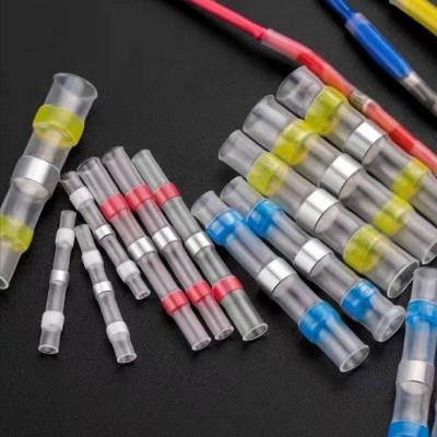 China 14-16awg Waterproof Heat Shrink Connectors , 2/1 Solder Butt Splice Connectors for sale
