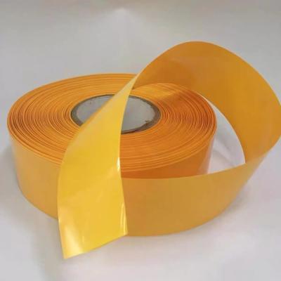 China Yellow 400mm Battery Shrink Wrap 18650 0.12mm PVC Insulation Protection for sale