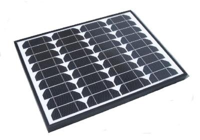 China 60 Watt Black Frame Monocrystalline Solar Panels For 12v Battery Charger Off Grid for sale