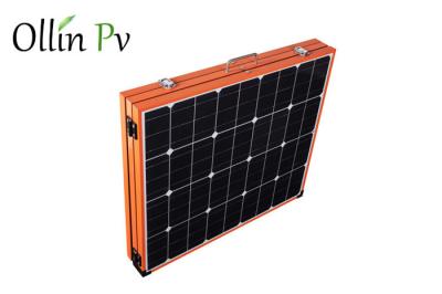 China Orange Color Folding Portable Solar Panels For Camping Easy Installation for sale