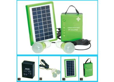 China Normales tragbares Sonnenkollektor-Ladegerät mit Solar-PV Modulen 5w und Birnen den einer Batterie-2 zu verkaufen