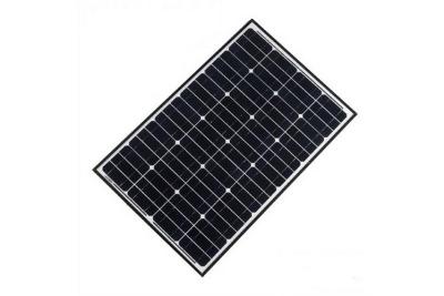 China 40 Watt Mono Black Solar PV Panels High Transmittance Low Iron Tempered Glass Cover for sale