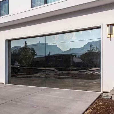China 100% transparencia vidrio transparente puerta de garaje eléctrica persiana de rodillo en venta