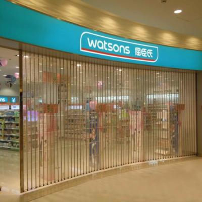 China Transparent PC Lateral Sliding Shutter Door For Shop Free Sample Available for sale