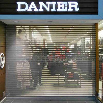 China Perforated Steel Security Roller Shutters , polycarbonate transparent Steel Rolling Door for sale