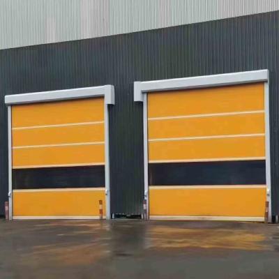 China Puertas de persianas de rodillo automáticas a prueba de polvo, puertas de PVC de alta velocidad en venta