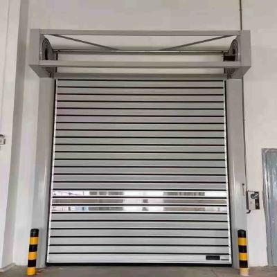 China Puertas industriales de aluminio de alta velocidad, espirales rígidas, puertas de obturación rápida. en venta
