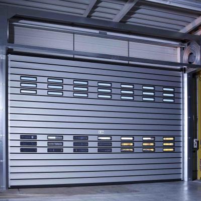 China Automatic Fast Roller Shutter Doors Insulated Aluminum High Speed Spiral Doors for sale