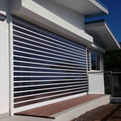 China Automatic Remote Control Clear Plastic Roller Shutter Doors 2mm Polycarbonate Roller Door for sale