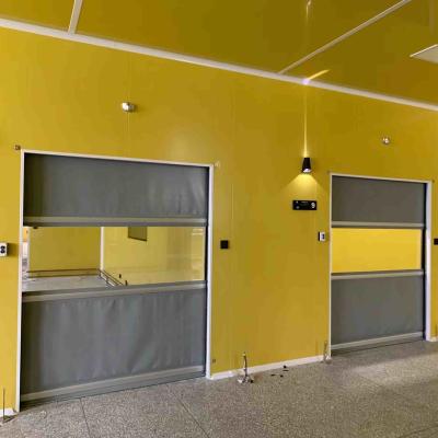 China Plastic Rapid PVC Rolling Shutter Door , Pull Cord High Speed Roll Up Doors Industrial for sale