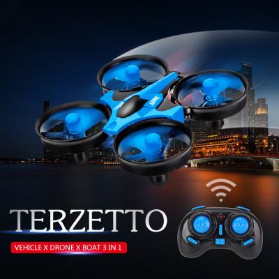China Children's toy remote control Children's drone remote control flying saucer Water air land mode for sale