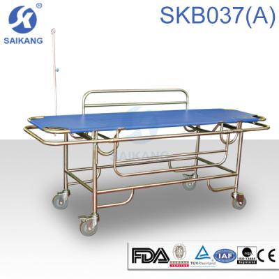 China Hospital Furniture:Patient Trolley.SKB037(A) Stainless Steel Patient Trolley for sale