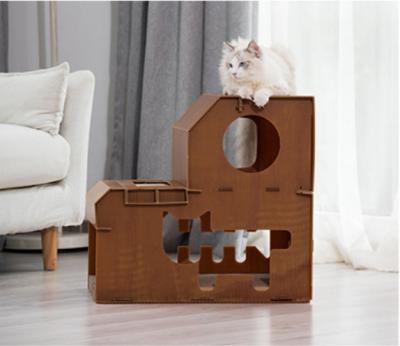 Cina I pp leggeri hanno ondulato la mobilia di plastica Coroplast Cat House Waterproof in vendita