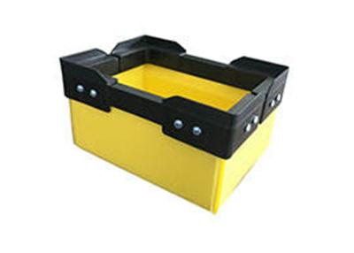 China Foldable PP Flute Corrugated Totes Plastic Boxes With Dividers for sale