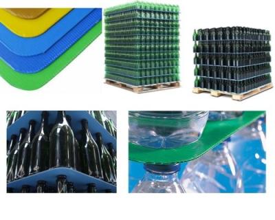 China 3mm 4mm Corrugated Plastic Pallet Dividers Round Corner PP Pallet Layer Pad for sale
